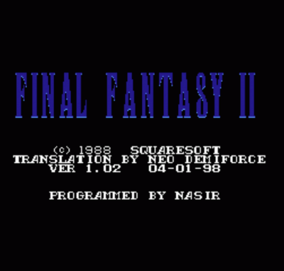 Final Fantasy 2 [T-French] (Japan) Nintendo GAME ROM ISO